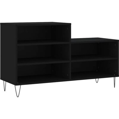 vidaXL Schwarzes Schuhschrank aus Holzwerkstoff - 102x36x60 cm vidaXL Schwarzes Schuhschrank aus Holzwerkstoff - 102x36x60 cm