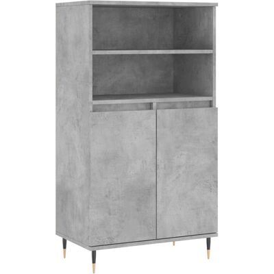 vidaXL Hochboard Betonggrau Stauraum-Schrank - Wohnzimmer Sideboard vidaXL Hochboard Betonggrau Stauraum-Schrank - Wohnzimmer Sideboard