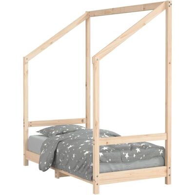 vidaXL Kinderbettgestell 70x140 cm Massivkiefernholz - Kinderbett vidaXL Kinderbettgestell 70x140 cm Massivkiefernholz - Kinderbett
