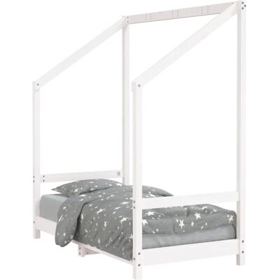 vidaXL Lit pour Enfants en Pin Blanc - Cadre de Lit 70x140 cm vidaXL Lit pour Enfants en Pin Blanc - Cadre de Lit 70x140 cm