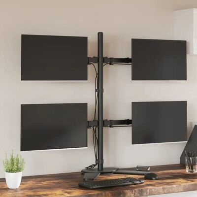 Soporte para monitor de vidaXL acero negro VESA 75/100 mm Soporte para monitor de vidaXL acero negro VESA 75/100 mm