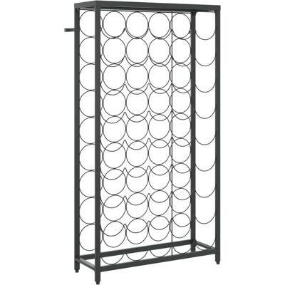 vidaXL Musta Taottu Rautainen Viinikaappi 45 Pullolle - Viinivarasto 54x18x100 cm vidaXL Musta Taottu Rautainen Viinikaappi 45 Pullolle - Viinivarasto 54x18x100 cm
