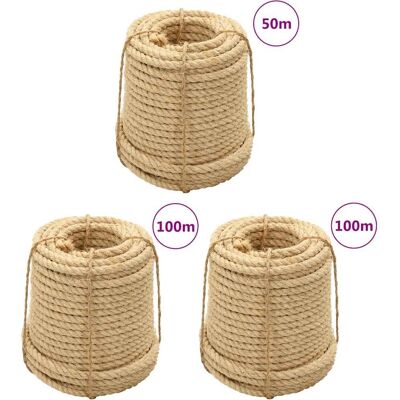 vidaXL Sisal Köysi - Luonnollinen, 14mm, Monipuolinen - Sisal Köysi vidaXL Sisal Köysi - Luonnollinen, 14mm, Monipuolinen - Sisal Köysi