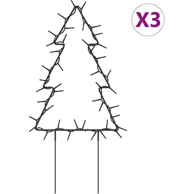 vidaXL Weihnachtsdeko mit Erdspießen - 3 Stück, 50 LEDs vidaXL Weihnachtsdeko mit Erdspießen - 3 Stück, 50 LEDs