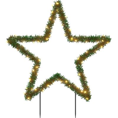 vidaXL Weihnachtslichtdekoration mit Spießen Stern 80 LEDs vidaXL Weihnachtslichtdekoration mit Spießen Stern 80 LEDs