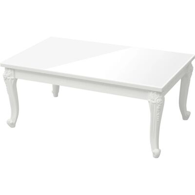 vidaXL Salontafel Hoogglans Wit 100x50x42 cm - Salontafel vidaXL Salontafel Hoogglans Wit 100x50x42 cm - Salontafel