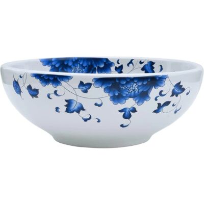 Lavabo sur comptoir vidaXL Bleu Blanc Rond en Céramique - Lavabo de Salle de Bain - Publicité Lavabo sur comptoir vidaXL Bleu Blanc Rond en Céramique - Lavabo de Salle de Bain - Publicité