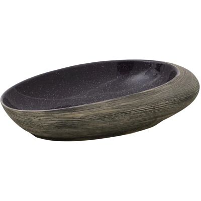 vidaXL fioletowo-szary owalny ceramiczny zlew łazienkowy - Umywalka vidaXL fioletowo-szary owalny ceramiczny zlew łazienkowy - Umywalka