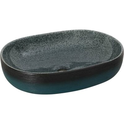 vidaXL Ceramic Oval Countertop Bathroom Sink - 59x40x14 cm vidaXL Ceramic Oval Countertop Bathroom Sink - 59x40x14 cm
