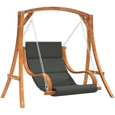 vidaXL Huśtawka na hamak - Litego świerkowego drewna z wykończeniem teakowym - Ergonomiczna i wygodna vidaXL Huśtawka na hamak - Litego świerkowego drewna z wykończeniem teakowym - Ergonomiczna i wygodna
