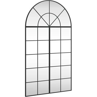 vidaXL Vægspiegel Sort 80x140 cm Buet Jern - Vægspiegel vidaXL Vægspiegel Sort 80x140 cm Buet Jern - Vægspiegel