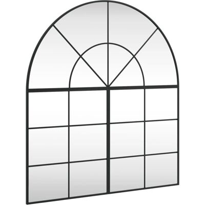 vidaXL Lustro Ścienne 100x110 cm Czarny Minimalistyczne Lustro vidaXL Lustro Ścienne 100x110 cm Czarny Minimalistyczne Lustro