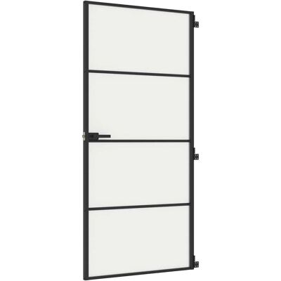 vidaXL Indvendig Dør Sort 93x201,5 cm Hærdet Glas - Inderdør vidaXL Indvendig Dør Sort 93x201,5 cm Hærdet Glas - Inderdør