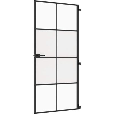 vidaXL Innentür Schwarz 93x201,5 cm gehard glas Aluminium - Innentür vidaXL Innentür Schwarz 93x201,5 cm gehard glas Aluminium - Innentür