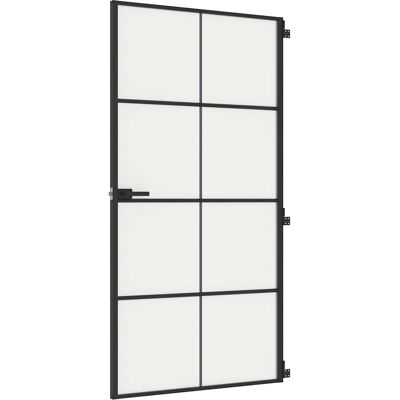 vidaXL Zwarte Slanke Binnendeur 102,5x201,5 cm Gelaagd Glas - Binnendeur vidaXL Zwarte Slanke Binnendeur 102,5x201,5 cm Gelaagd Glas - Binnendeur