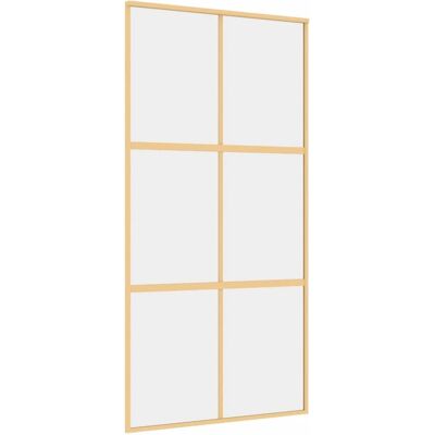 vidaXL Guld skydedør - Indendørs skydedør med ESG-glas - Produkttype vidaXL Guld skydedør - Indendørs skydedør med ESG-glas - Produkttype