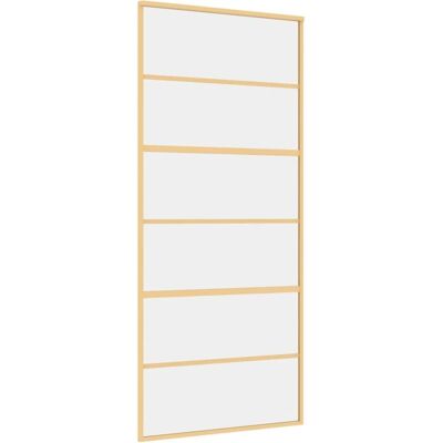vidaXL Gold Schiebetür - ESG Glas Innentür 90x205cm vidaXL Gold Schiebetür - ESG Glas Innentür 90x205cm