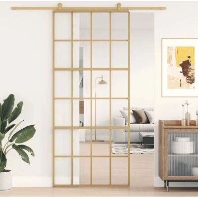 vidaXL Indendørs skydedør - Guld ESG glas - Skydedør vidaXL Indendørs skydedør - Guld ESG glas - Skydedør