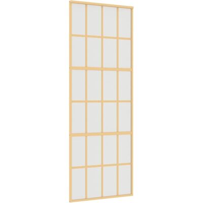 vidaXL Goldene Schiebetür Milchglas Aluminium - Schiebetür vidaXL Goldene Schiebetür Milchglas Aluminium - Schiebetür