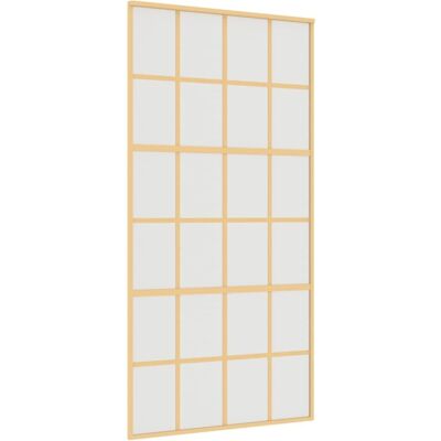 vidaXL Schiebetür Gold Frosted ESG-Glas und Aluminium - Schiebetür vidaXL Schiebetür Gold Frosted ESG-Glas und Aluminium - Schiebetür