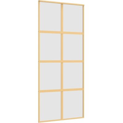 vidaXL Gold 90x205 cm Matt ESG Glas-Schiebetür vidaXL Gold 90x205 cm Matt ESG Glas-Schiebetür