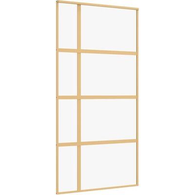 vidaXL Schiebetür - 102,5x205 cm - Transparent - Gold - Glas & Aluminium vidaXL Schiebetür - 102,5x205 cm - Transparent - Gold - Glas & Aluminium