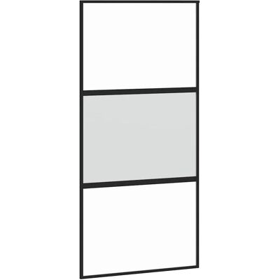 vidaXL Schiebetür Schwarz Sicherheitsglas - Innenraum Scheunentor - Moderner Minimalismus vidaXL Schiebetür Schwarz Sicherheitsglas - Innenraum Scheunentor - Moderner Minimalismus