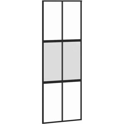 vidaXL Skydedør Sort Hærdet Glas - Skydedør vidaXL Skydedør Sort Hærdet Glas - Skydedør