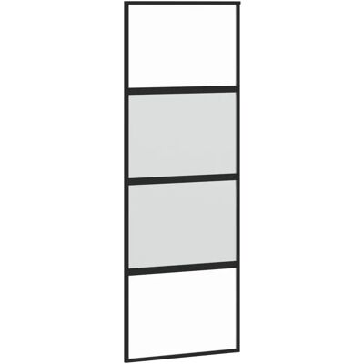 Puerta corredera vidrio VIDA XL templado y aluminio negra - Puerta corredera Puerta corredera vidrio VIDA XL templado y aluminio negra - Puerta corredera
