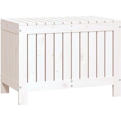 vidaXL Gartenschrankschrank Weiß 76x42,5x54 cm Massives Kiefernholz - Gartenschrank vidaXL Gartenschrankschrank Weiß 76x42,5x54 cm Massives Kiefernholz - Gartenschrank