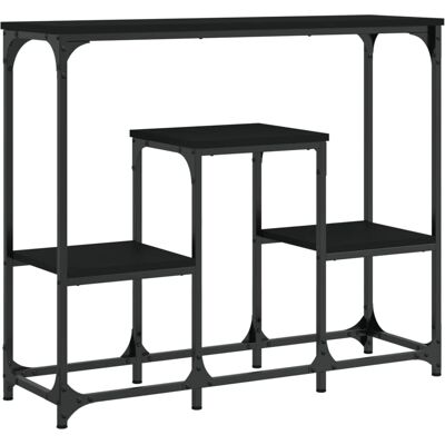 vidaXL Schwarze Engineered-Holz Konsole - 89,5x28x76 cm - Praktisch & Stilvoll vidaXL Schwarze Engineered-Holz Konsole - 89,5x28x76 cm - Praktisch & Stilvoll