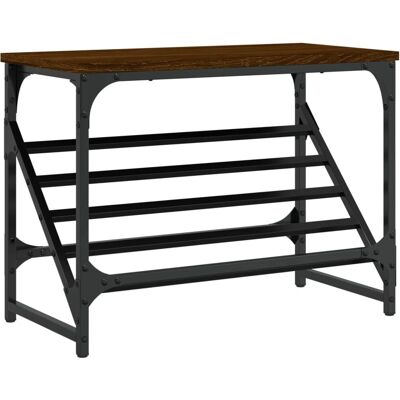 vidaXL Schuhregal braun Eichenoptik 60x30x45 cm - Schuhschrank vidaXL Schuhregal braun Eichenoptik 60x30x45 cm - Schuhschrank