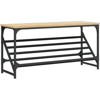 vidaXL Schuhregal Sonoma Eiche 90x30x45 cm - Schuhaufbewahrung vidaXL Schuhregal Sonoma Eiche 90x30x45 cm - Schuhaufbewahrung