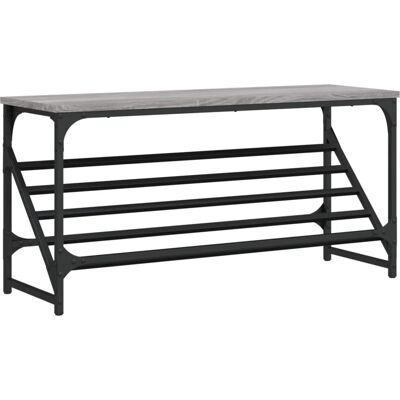vidaXL Graues Sonoma Schuhregal 90x30x45 cm - Schuhaufbewahrung vidaXL Graues Sonoma Schuhregal 90x30x45 cm - Schuhaufbewahrung