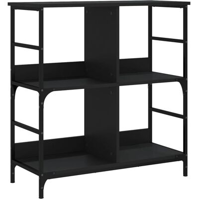 vidaXL Zwarte Engineered Wood Boekenkast - 78,5x33x117,5 cm - Boekenkast vidaXL Zwarte Engineered Wood Boekenkast - 78,5x33x117,5 cm - Boekenkast