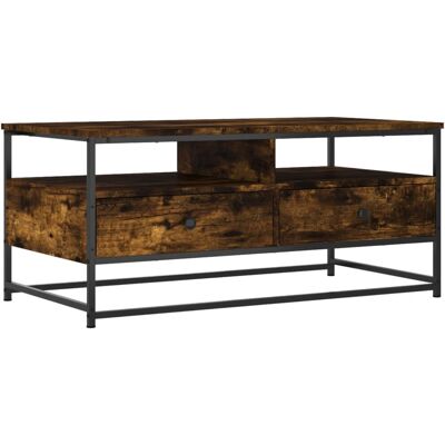 vidaXL Couchtisch Gerauchtes Eichenholz 100x51x45 cm - Couchtisch vidaXL Couchtisch Gerauchtes Eichenholz 100x51x45 cm - Couchtisch