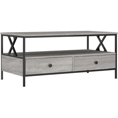 vidaXL Grijze Sonoma Engineered Houten Salontafel - Salontafel vidaXL Grijze Sonoma Engineered Houten Salontafel - Salontafel