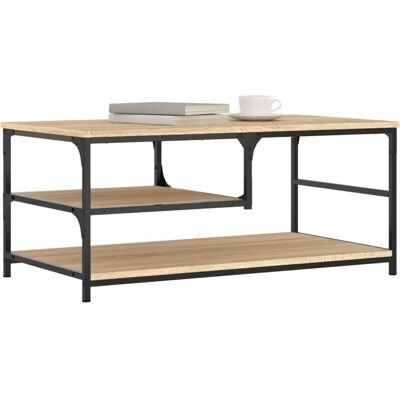 vidaXL Sonoma Eiche Couchtisch - 90x49x40 cm - Holzwerkstoff vidaXL Sonoma Eiche Couchtisch - 90x49x40 cm - Holzwerkstoff