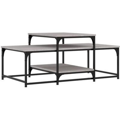 vidaXL Graues Sonoma Ingenieur Kaffee-Tisch - Couchtisch vidaXL Graues Sonoma Ingenieur Kaffee-Tisch - Couchtisch