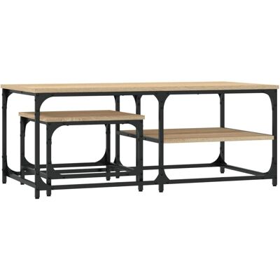 vidaXL 835395 Salontafel - Stapelbaar, Eettafel - Bruin - Salontafel/zijkant/tafeltje vidaXL 835395 Salontafel - Stapelbaar, Eettafel - Bruin - Salontafel/zijkant/tafeltje