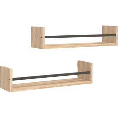 vidaXL Sonoma Oak Wall Shelves - Shelf vidaXL Sonoma Oak Wall Shelves - Shelf