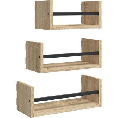 vidaXL Wandregalset 3-tlg. Sonoma Eiche - Regal vidaXL Wandregalset 3-tlg. Sonoma Eiche - Regal