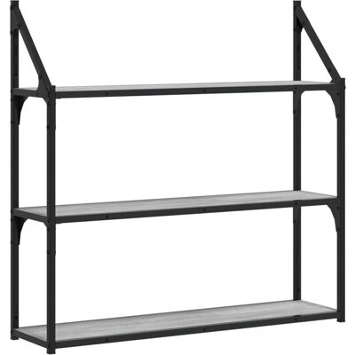vidaXL 835457 Gris Sonoma Étagère murale 3 niveaux - Étagère - Publicité vidaXL 835457 Gris Sonoma Étagère murale 3 niveaux - Étagère - Publicité