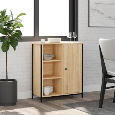 vidaXL Sonoma Eiche Sideboard - Stauraumschrank Hochschrank Möbel vidaXL Sonoma Eiche Sideboard - Stauraumschrank Hochschrank Möbel