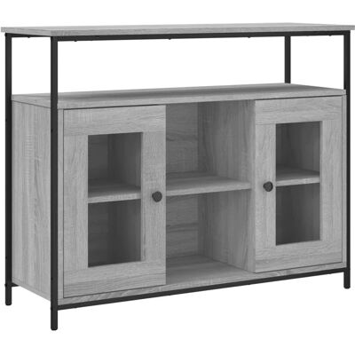 vidaXL Graues Sonoma Sideboard - Sideboard, 100x35x80 cm, Holzwerkstoff vidaXL Graues Sonoma Sideboard - Sideboard, 100x35x80 cm, Holzwerkstoff