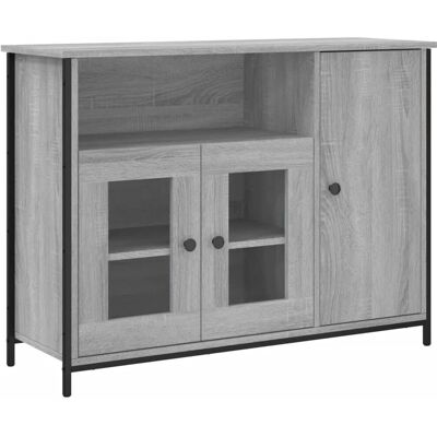 vidaXL Graues Sonoma Wohnzimmer Sideboard - Stauraumschrank - 835512 vidaXL Graues Sonoma Wohnzimmer Sideboard - Stauraumschrank - 835512