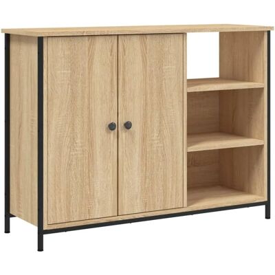 vidaXL Sonoma Eiken Sideboard - Woonkamer Opbergmeubel vidaXL Sonoma Eiken Sideboard - Woonkamer Opbergmeubel