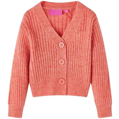 vidaXL Kinder V-Ausschnitt Pullover Mittelrosa - Kinder Cardigan vidaXL Kinder V-Ausschnitt Pullover Mittelrosa - Kinder Cardigan