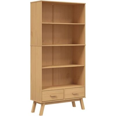 vidaXL 4-stöckiges Bücherregal aus massivem Kiefernholz - Bücherregal vidaXL 4-stöckiges Bücherregal aus massivem Kiefernholz - Bücherregal