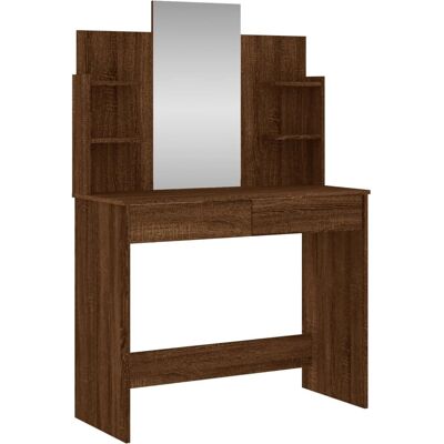 vidaXL 837581 Braune Eichen Frisiertisch - Waschtisch vidaXL 837581 Braune Eichen Frisiertisch - Waschtisch